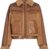 CSI Vegas S02 Allie Rajan Sherpa Suede Jacket