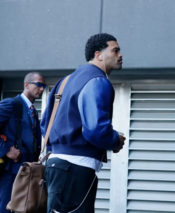 Caleb Williams Tunnel Blue Varsity Jacket