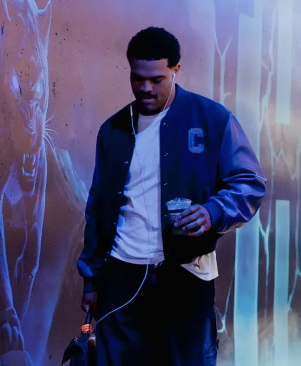Caleb Williams Tunnel Blue Varsity Jacket