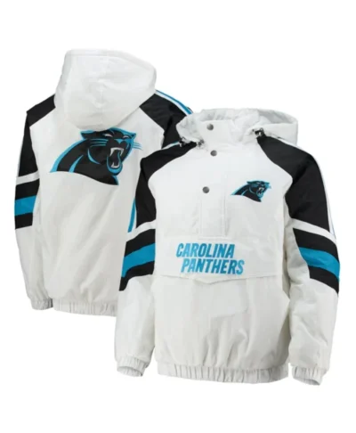 Carolina Panthers Blue and Black Satin Outerwear