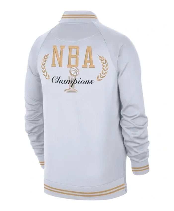 Celtics Ring Ceremony White Varsity Jacket