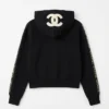 Chanel Knit Zip-Up Hooded Jacket