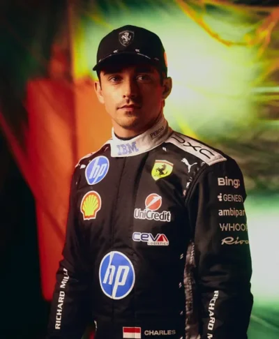Charles Leclerc Black Scuderia Ferrari Racing Suit