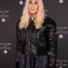 Cher NYFW Event Black Leather Jacket