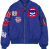 Chicago Cubs New Era x Alpha Industries MA-1 Bomber Royal Jacket