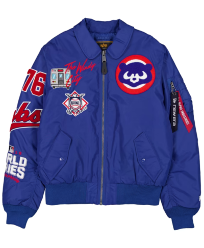 Chicago Cubs New Era x Alpha Industries MA-1 Bomber Royal Jacket