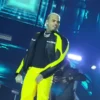 Chris Brown R&B Tour 2026 Black and Yellow Leather Jacket
