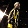 Chris Brown R&B Tour 2026 Black and Yellow Leather Jacket