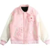 Chris Brown R&B Tour Pink Varsity Jacket