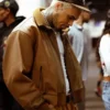 Chris Brown Utility Leather Bomber Jacket