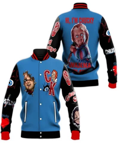 Chucky Horror Movie Wool Leather Jacket