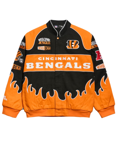 Cincinnati Bengals Chalk Line Black Premium Racing Jacket