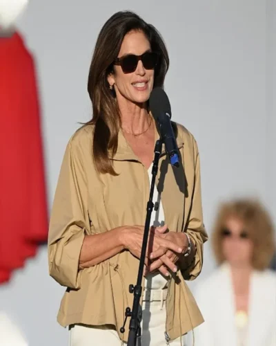 Cindy Crawford Omega European Masters Leather Jacket