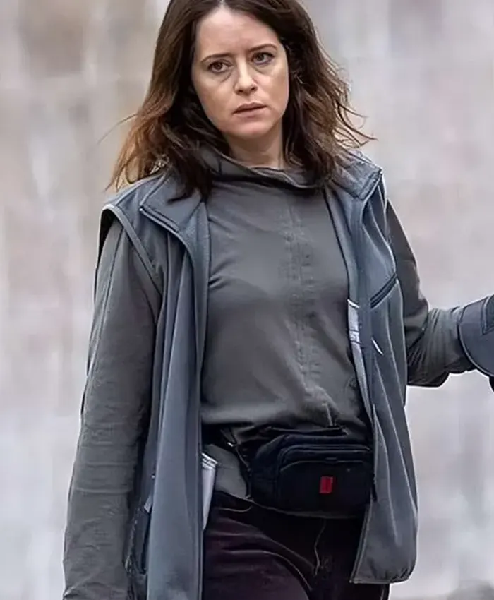 Claire Foy H Is for Hawk Grey Vest