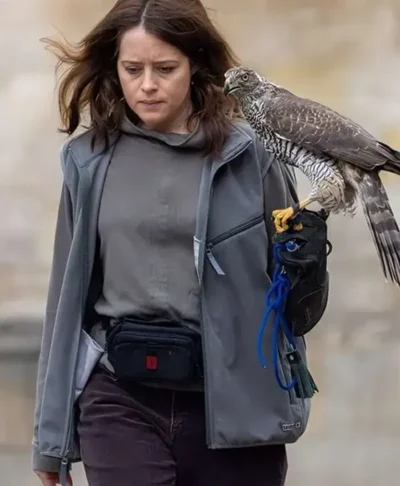 Claire Foy H Is for Hawk Grey Vest