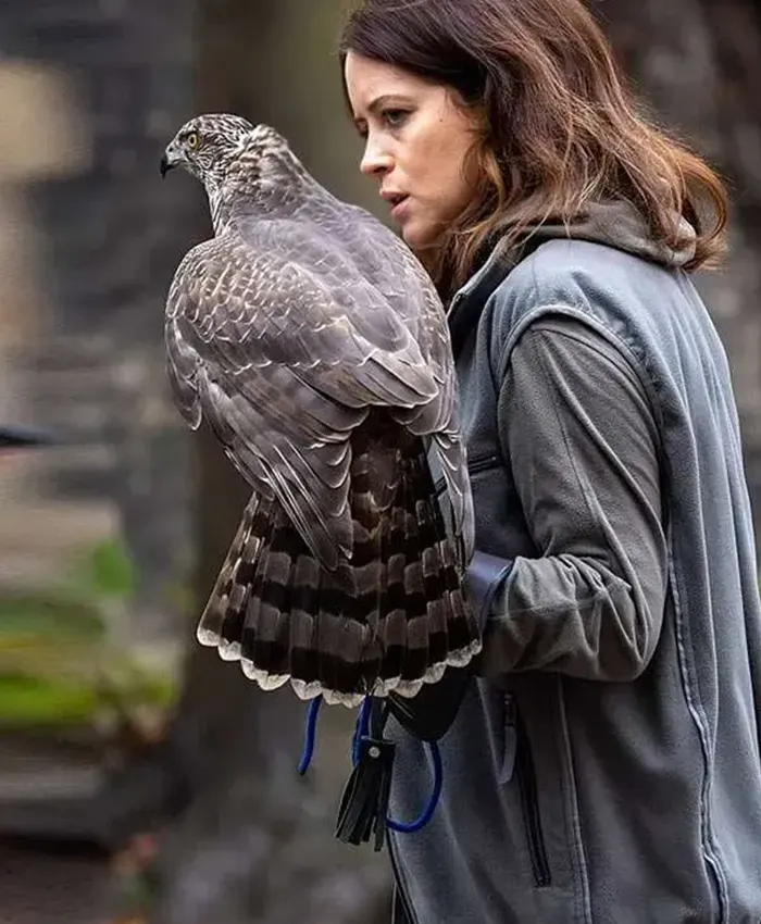 Claire Foy H Is for Hawk Grey Vest