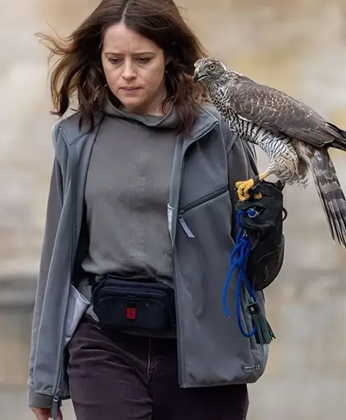 Claire Foy H Is for Hawk Grey Vest