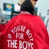 Claire Kittle The Boys Red Bomber Jacket