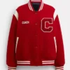 Coach Red Wool Varsity Jacket