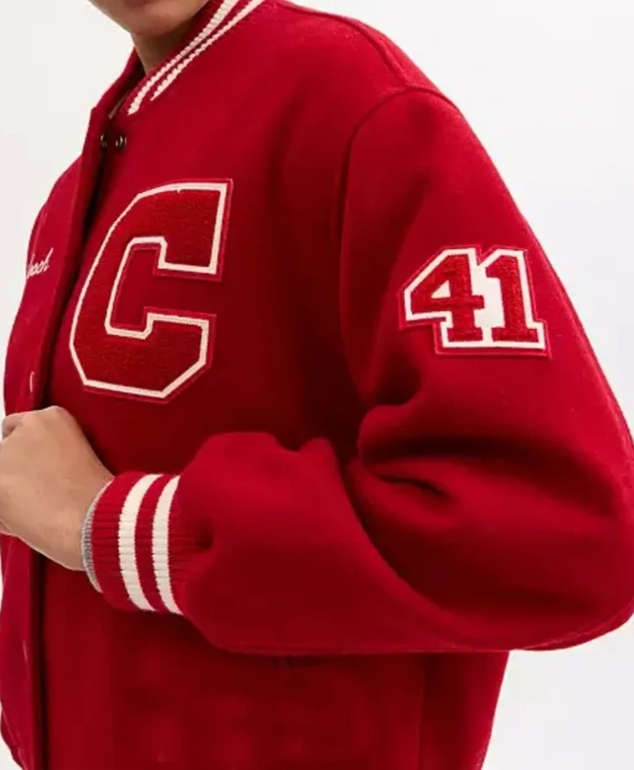 Coach Red Wool Varsity Jacket