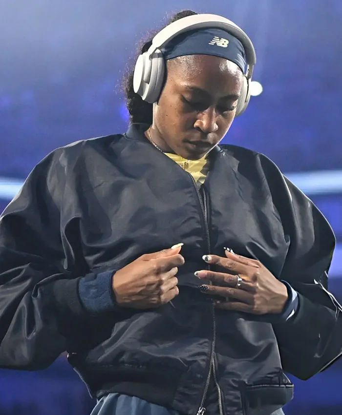 Coco Gauff US Open 2026 Black Bomber Jacket
