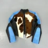 Cowhide Blue Dyed Calf Hair Jacket