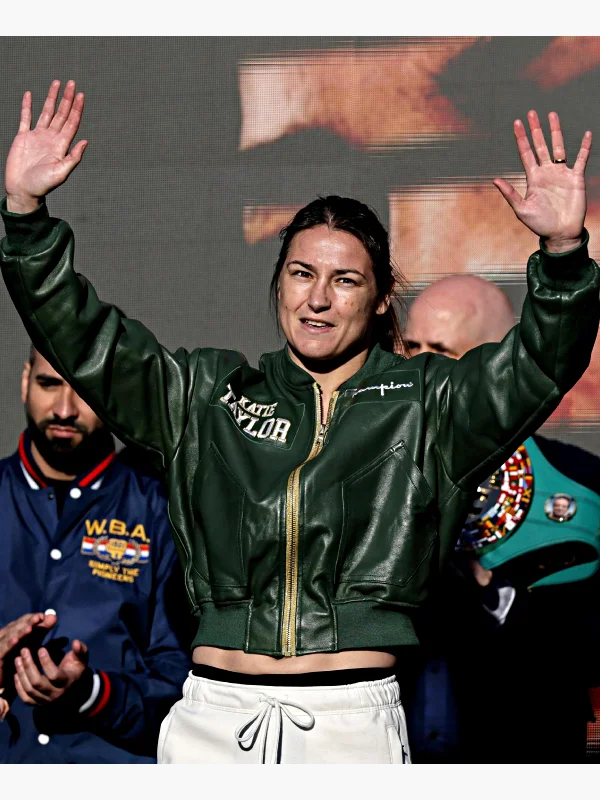 Croke-Park-Katie-Taylor-Champion-Green-Leather-Bomber-Jacket.webp