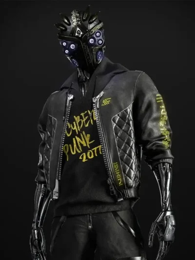 Cyberpunk 2077 Cyborg Bomber Leather Jacket