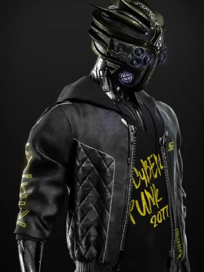 Cyberpunk 2077 Cyborg Bomber Leather Jacket