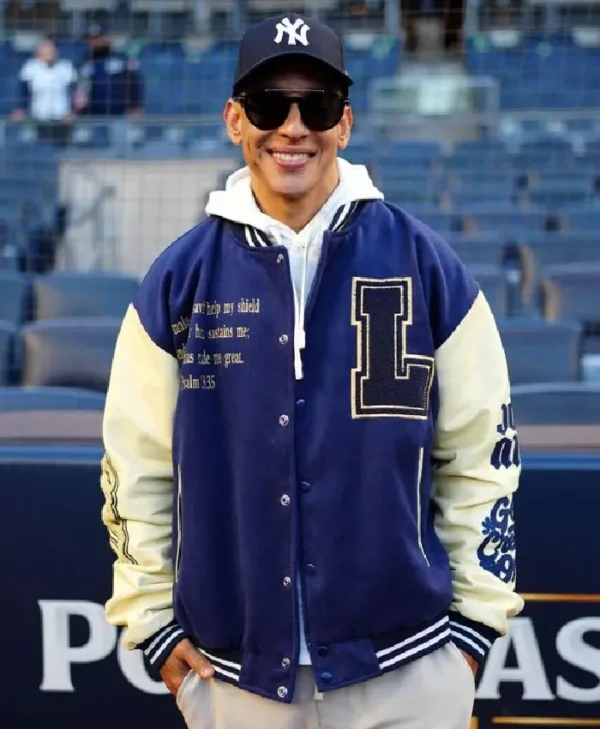 Daddy Yankee Blue Varsity Jacket