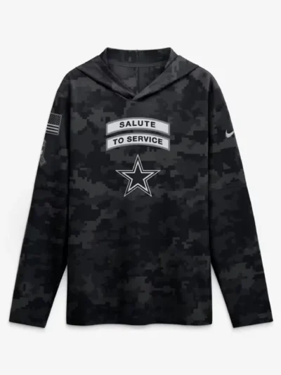 Dallas Cowboys 2026 Salute to Service Hooded Long Sleeve Shirt