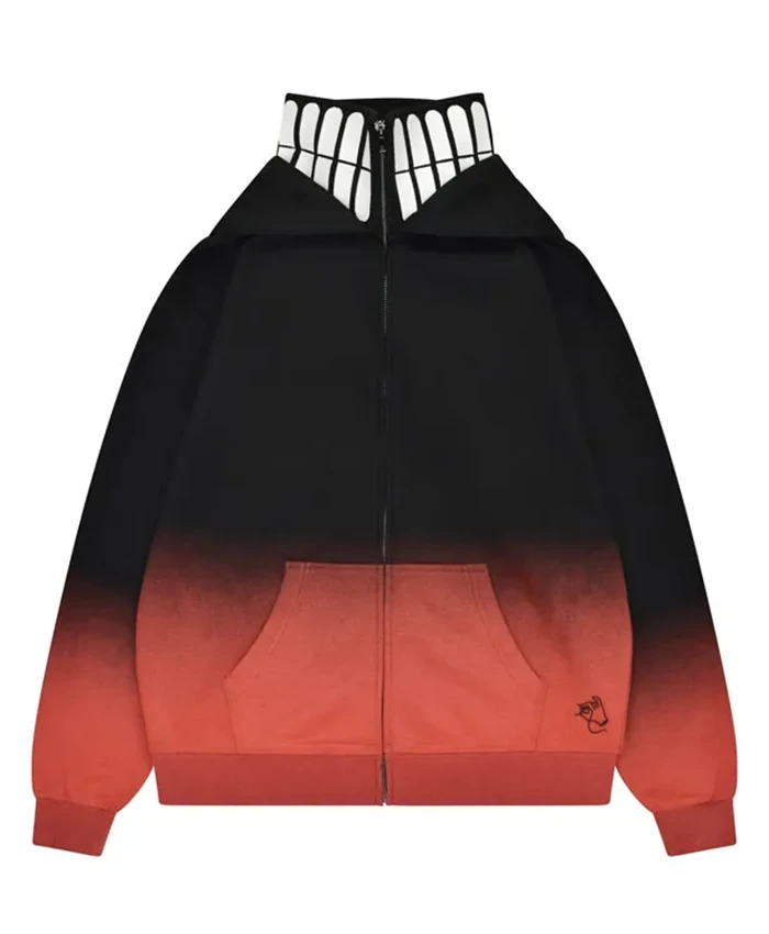 Dandadan Okarun Black to Red Gradient Jacket