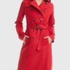Dark Matter Alice Braga Double Breasted Red Trench Coat