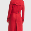 Dark Matter Alice Braga Double Breasted Red Trench Coat