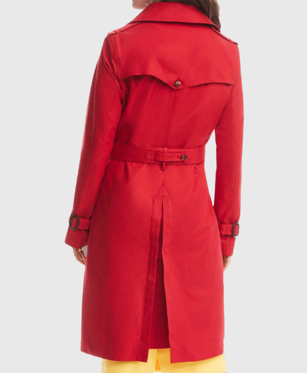 Dark Matter Alice Braga Double Breasted Red Trench Coat