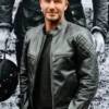 David Beckham’s Black Biker Leather Jacket