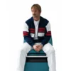 David Corenswet Mr Irrelevant Color Block Coat