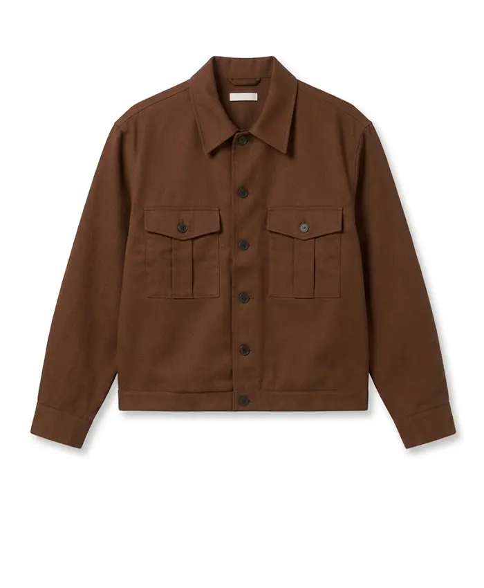 David Pastrnak NY Fashion Week Brown Jacket