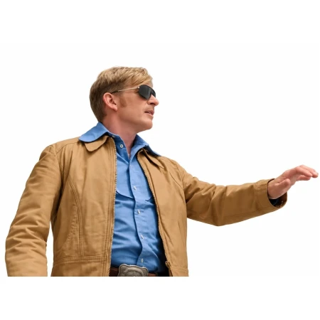 David Wenham The Dog Show 2027 Tan Leather Jacket