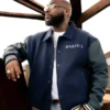 Davido Martell Navy Blue Varsity Jacket