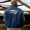 Davido Martell Navy Blue Varsity Jacket