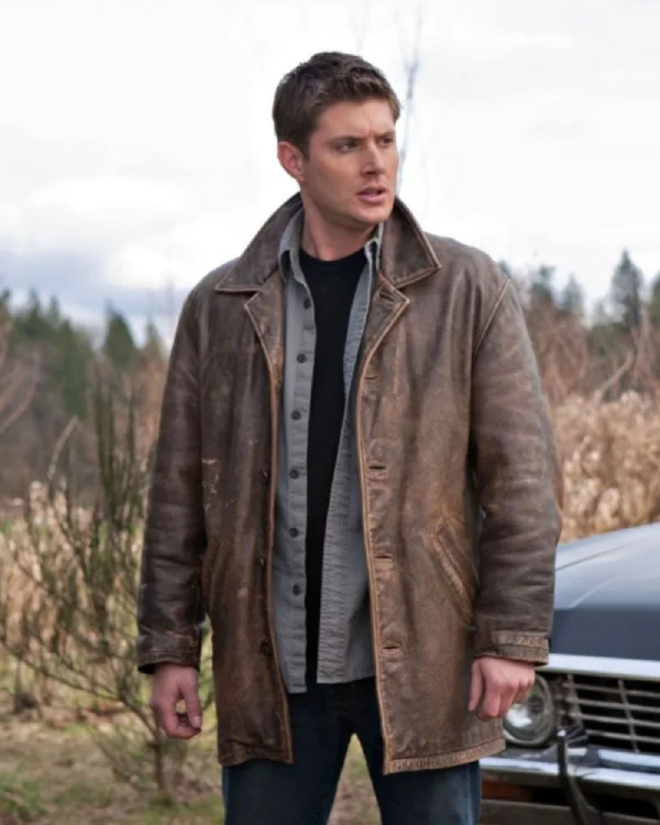 Dean Winchester Supernatural Distressed Brown Leather Jacket