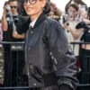 Demi Moore New York Fashion Week Leather Zip Jacket