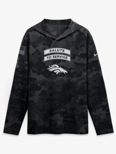 Denver Broncos 2026 Salute to Service Hooded Long Sleeve Shirt