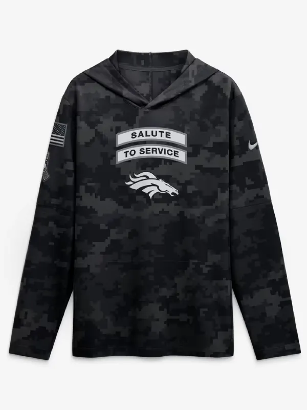 Denver Broncos 2026 Salute to Service Hooded Long Sleeve Shirt