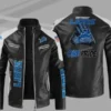 Detroit Lions Black Leather Coat