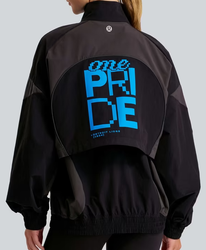 Detroit Lions lululemon Women’s Black Ventilated Oversized Track Jacket
