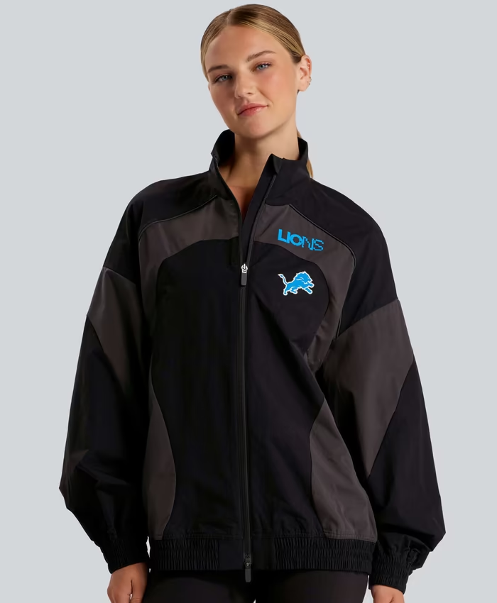 Detroit Lions lululemon Women’s Black Ventilated Oversized Track Jacket
