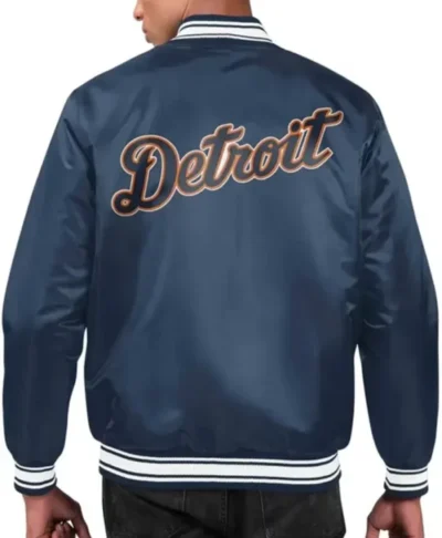 Detroit Tigers Starter Navy Blue Medium Weight Jacket