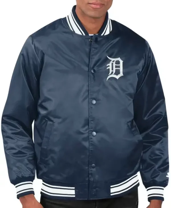Detroit Tigers Starter Navy Blue Medium Weight Jacket